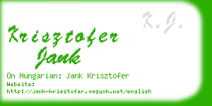 krisztofer jank business card